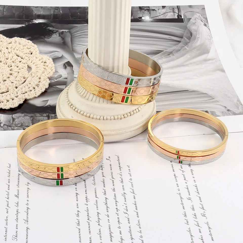 Red & Green Stainless Steel Bracelet