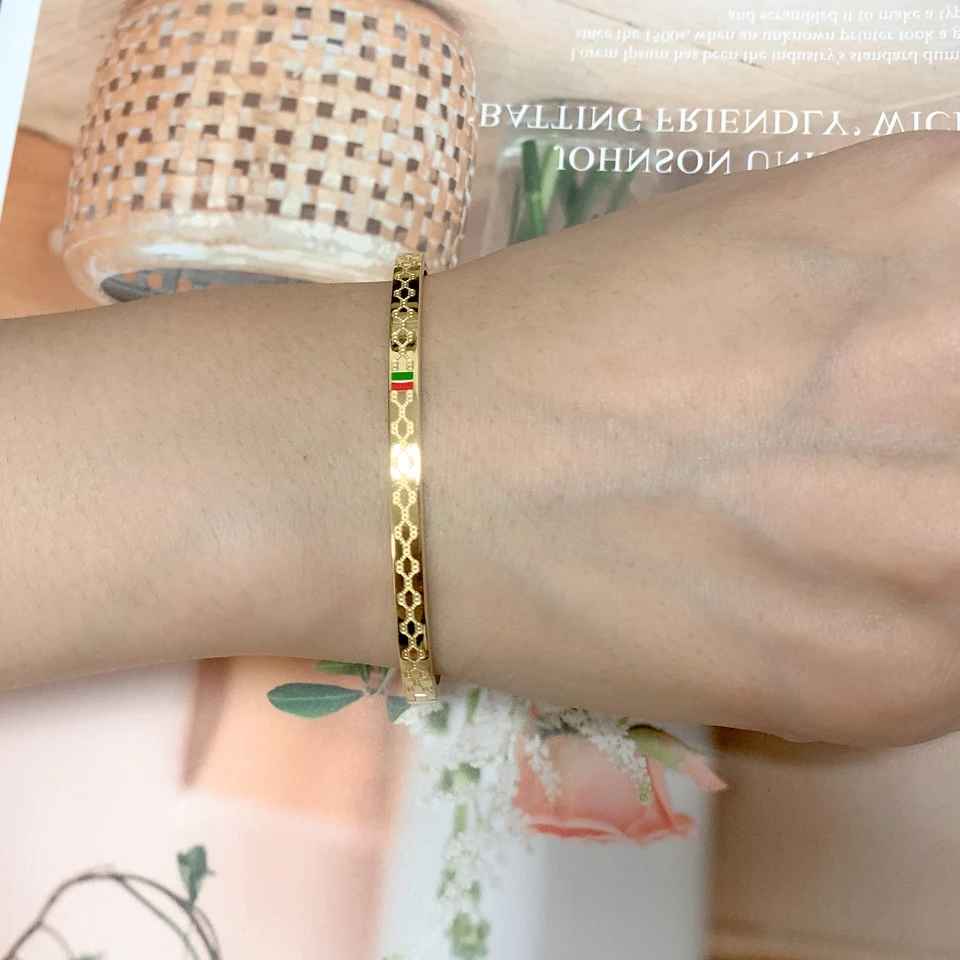 Red & Green Stainless Steel Bracelet