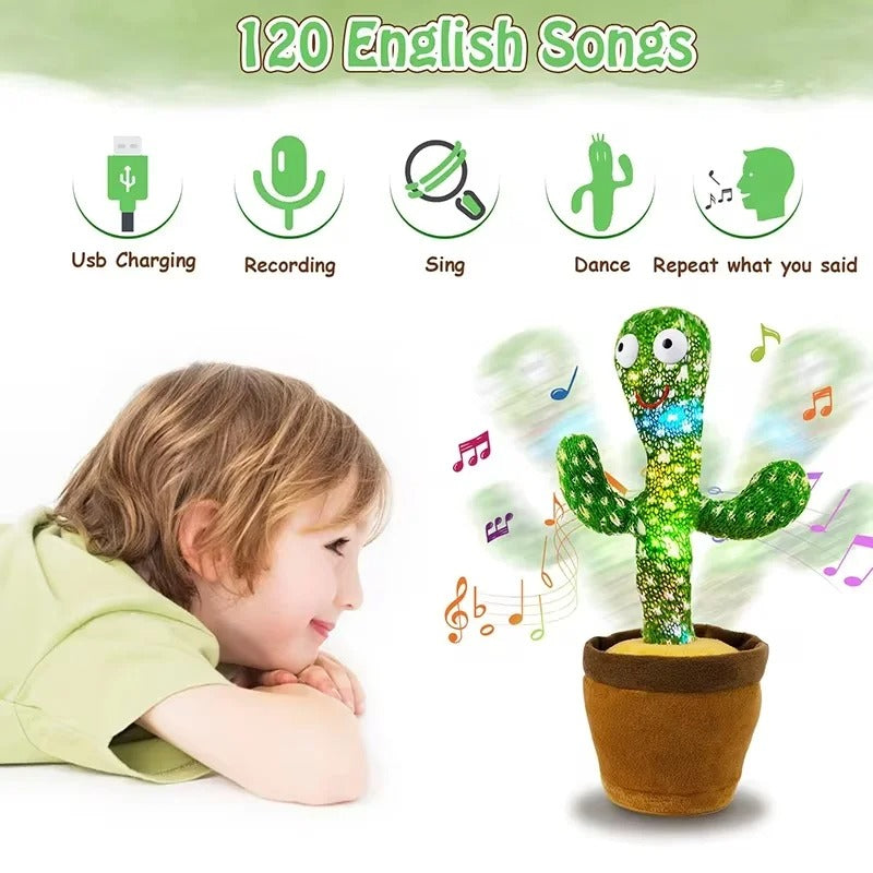 1 Piece -Talking And Dancing Cactus Toy For Baby Boys And Girl