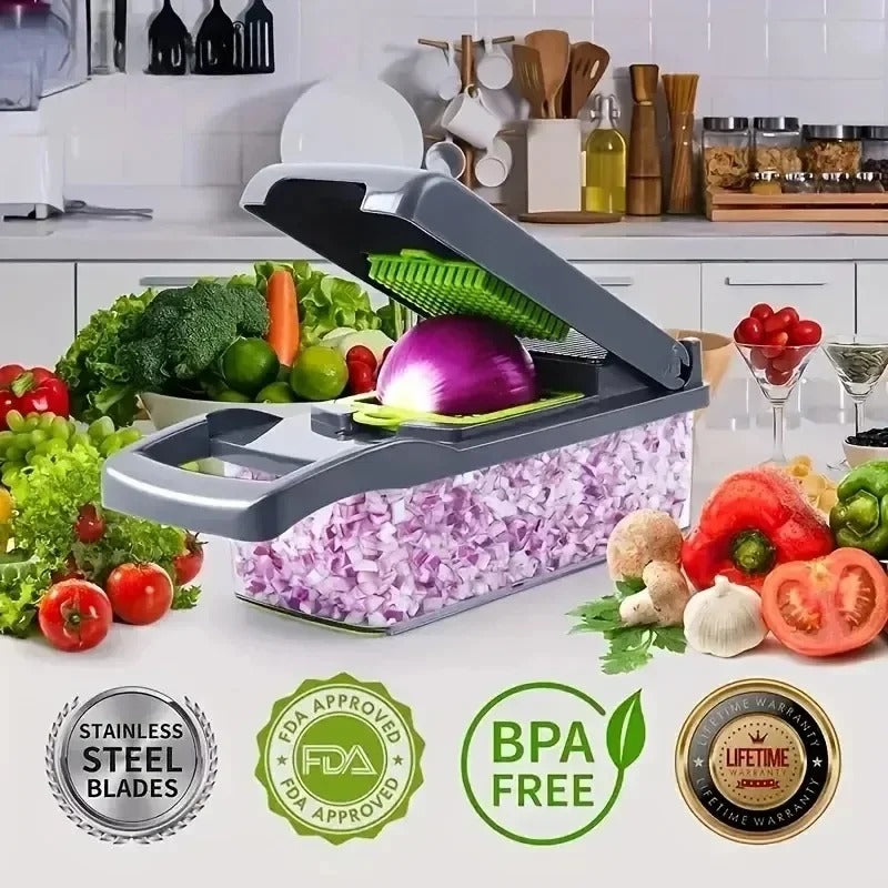 14/16 in 1 Multifunctional Vegetable Chopper Handle - Image 2