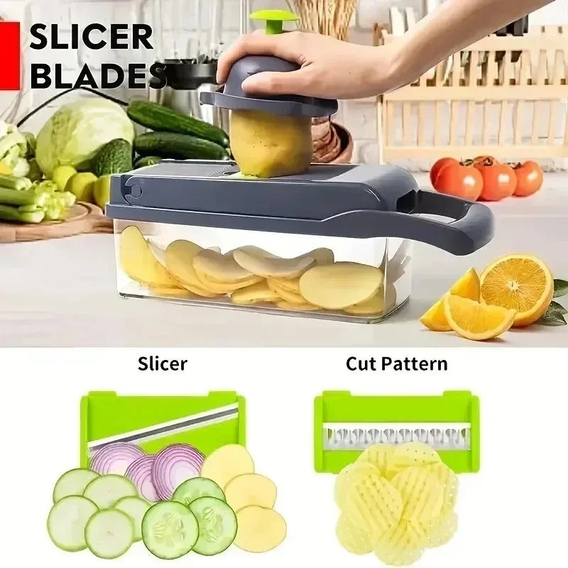 14/16 in 1 Multifunctional Vegetable Chopper Handle - Image 3