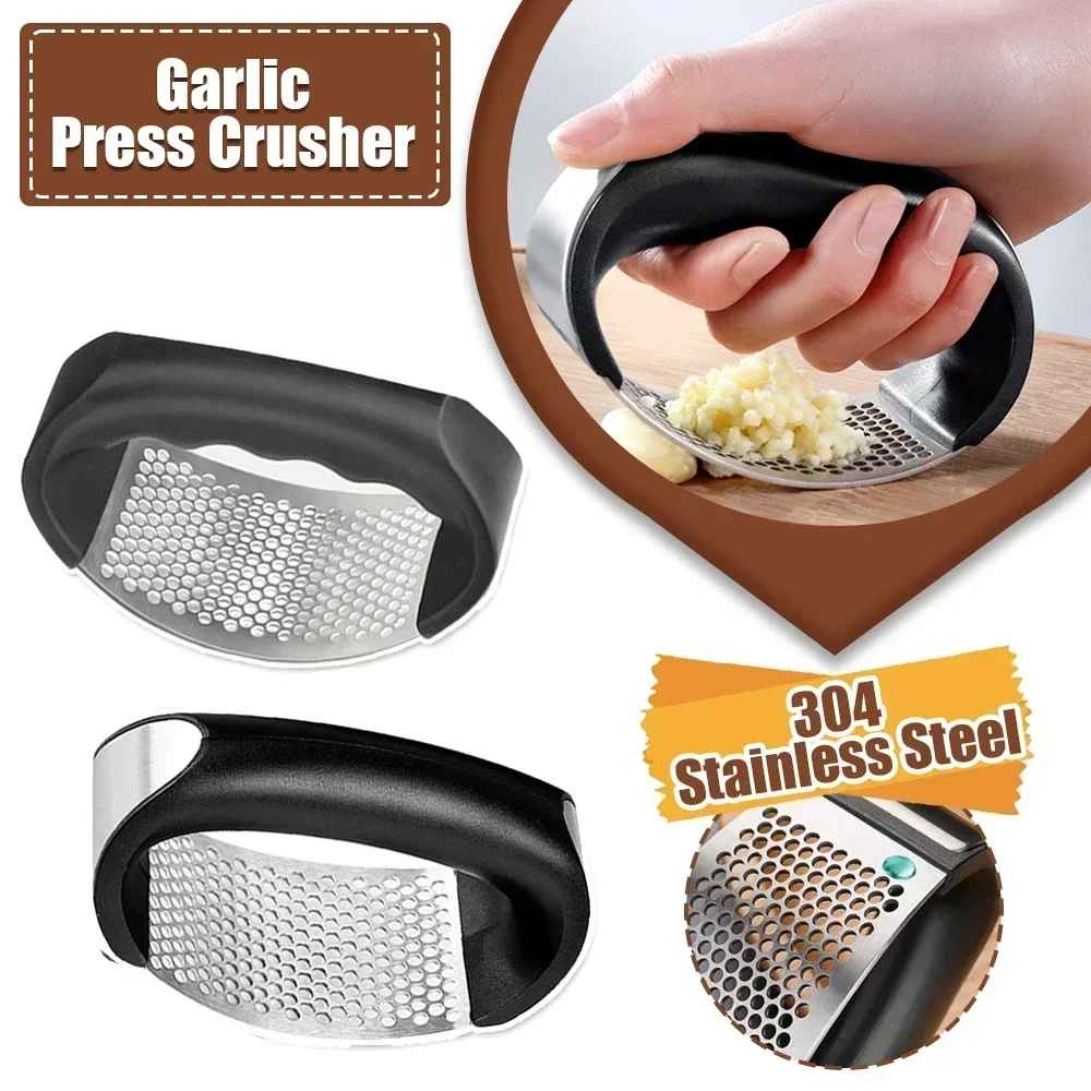 Stainless Steel Manual Garlic Press Crusher - Image 2