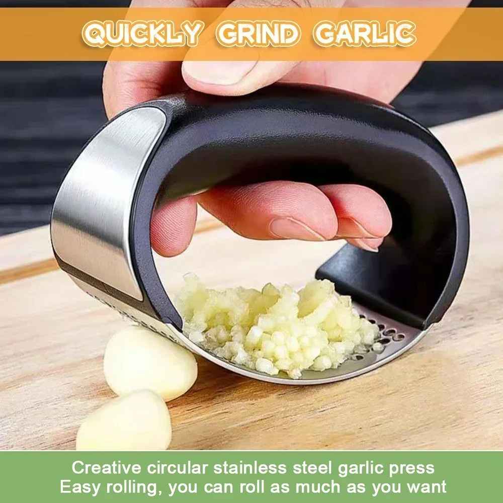Stainless Steel Manual Garlic Press Crusher - Image 3