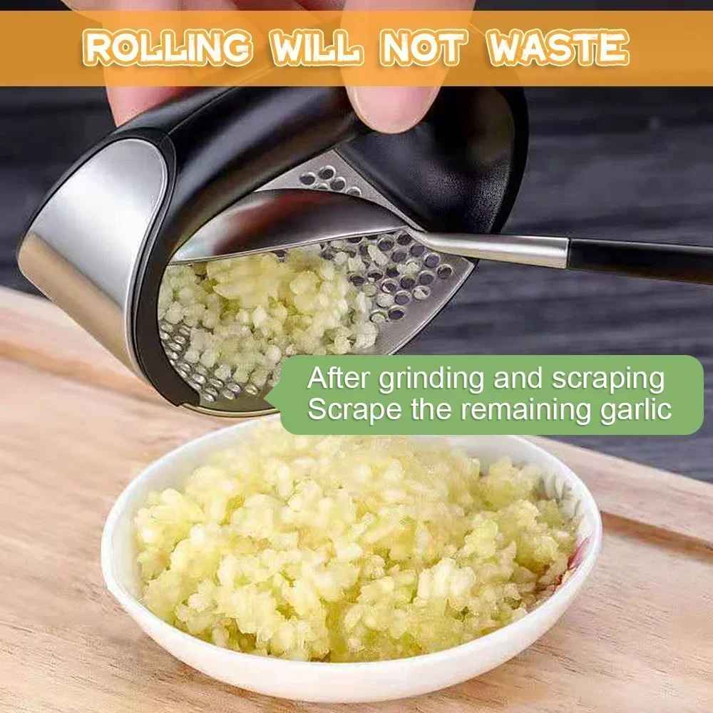 Stainless Steel Manual Garlic Press Crusher - Image 5