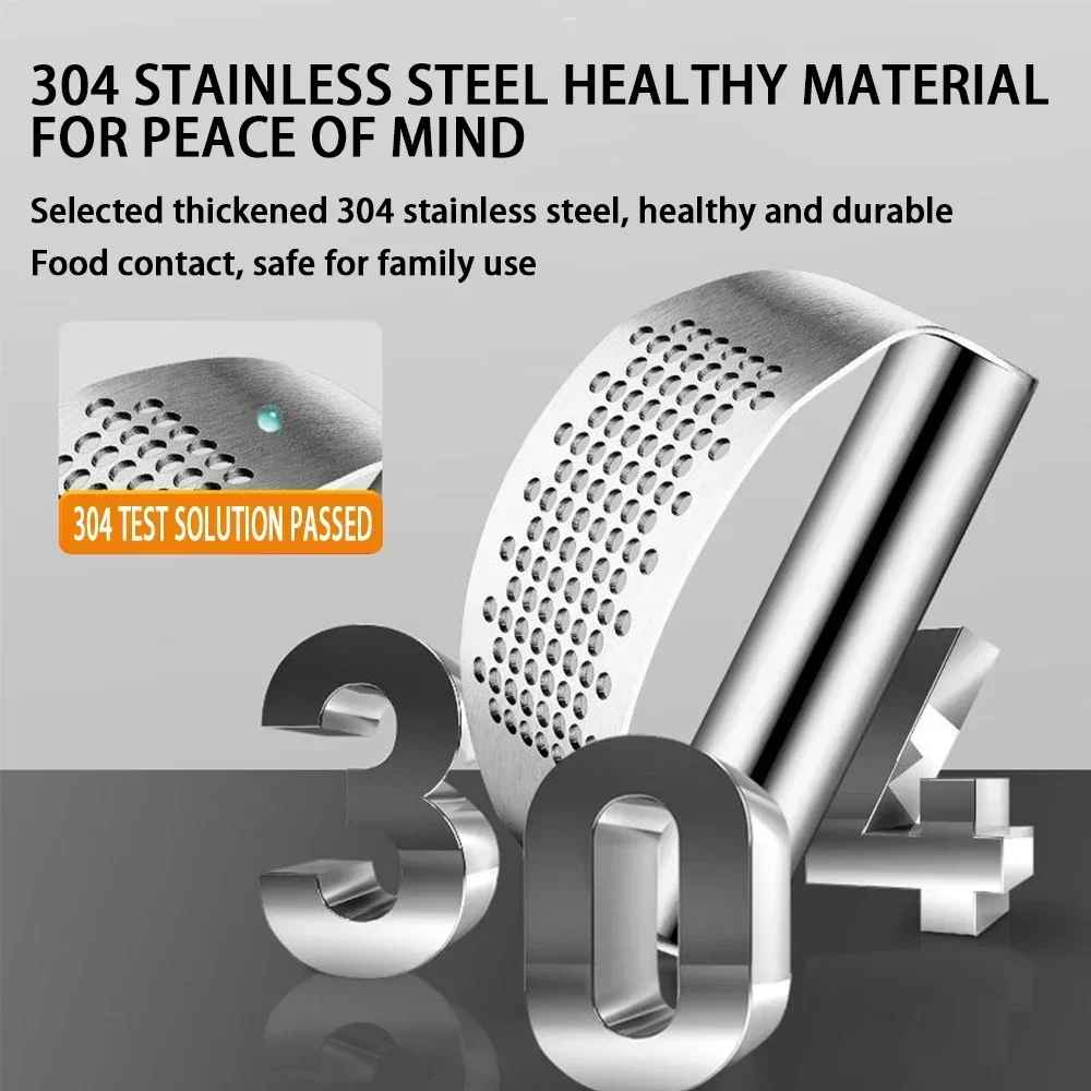 Stainless Steel Manual Garlic Press Crusher - Image 12